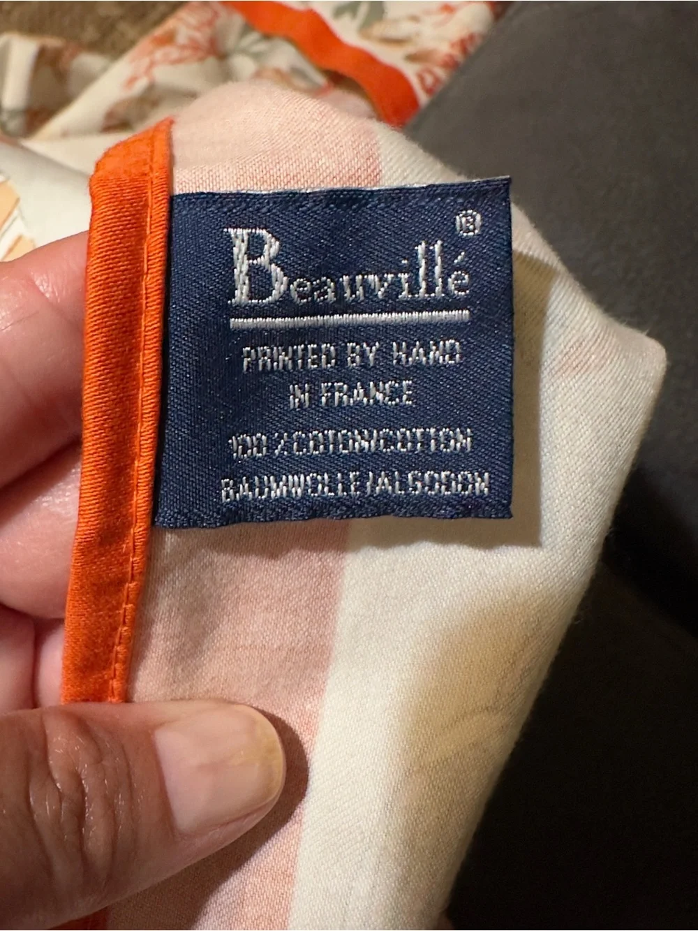 NWT Beauvillé Luxury French Tablecloth – Coastal Coral & Seashells 67